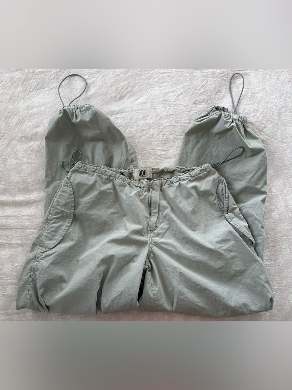 BDG Light Gray Elastic Waist Balloon Pants